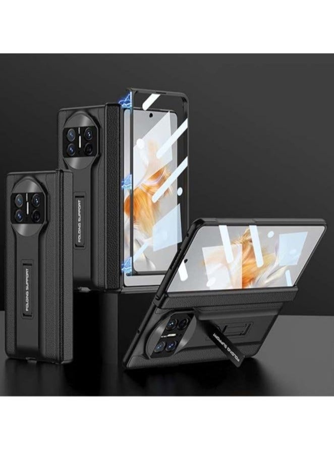 متوافق مع حافظة هاتف Huawei Mate X3/Mate X5، غطاء ممتص للصدمات مصنوع من الجلد قابل للطي مغناطيسيًا - Image 1